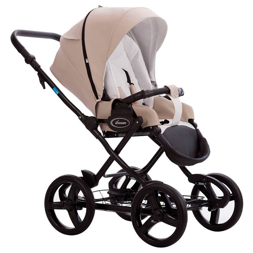 Детская коляска AroTeam Cocoline Prima 2 в 1 02 св.бежевая кожа