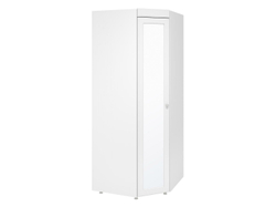 Шкаф угловой (гл.560) с зеркалом Монако МН-68 белое дерево