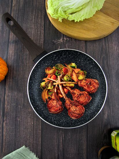 Сковорода 24 см. из алюминия Kamille KM 4113MR с мраморным покрытием