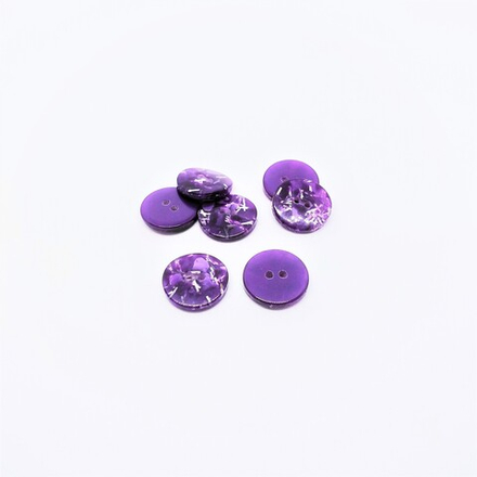 Пуговицы №709, 15мм, цв.фиолетовый с блестками (CB 3344)