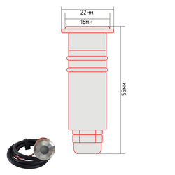 Точечный светильник для бани, сауны и хамама "Steam&Water", d=22mm
