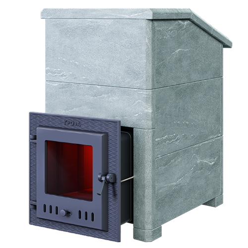 Чугунная печь для бани Комплект Гроза 18 (М) Президент 850/40 Талькохлорит
