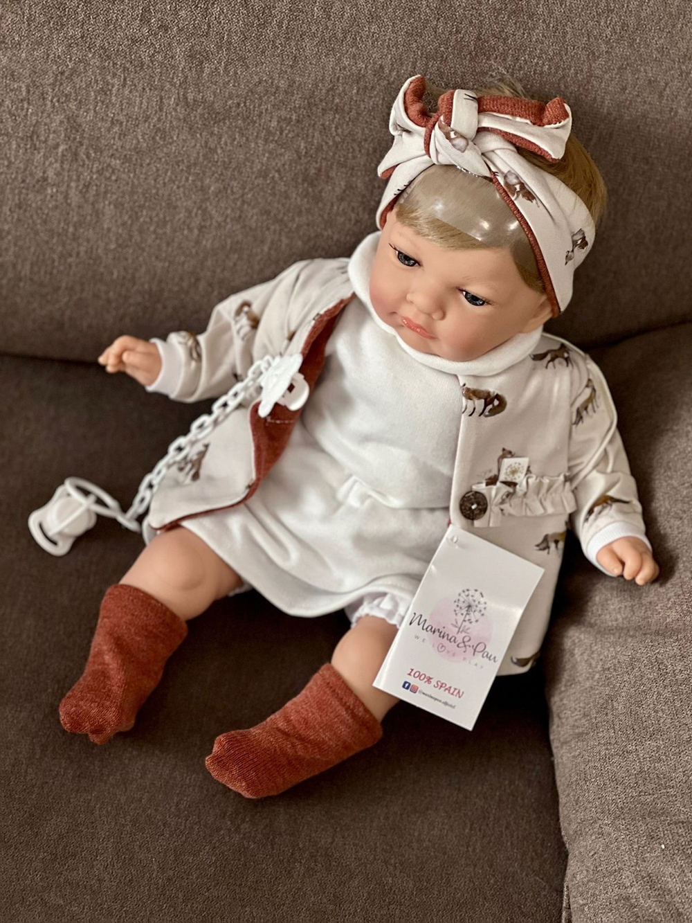 Кукла Marina and Pau 42cм Baby Sweet мягконабивная в пакете (M720K)