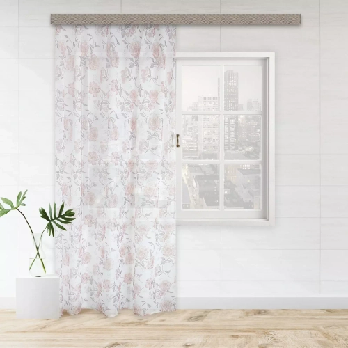 105251 ШТОРА ВУАЛЬ ЯПОНСКИЙ ПИОН КАКАО 200*260