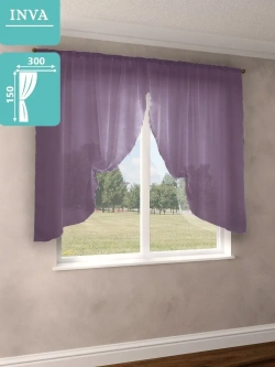 Тюль на кухню короткая 150х300 см