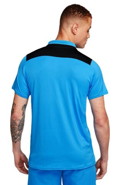Мужское теннисное поло Nike Court Dri-Fit Advantage Polo - light photo blue/black/white