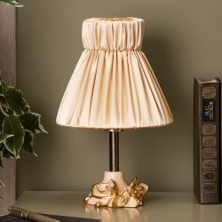 Настольная лампа Орхидея Лайм Айвори с абажуром Адель Айвори