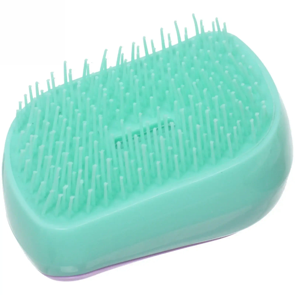 Расческа массажная компактная «Harizma», цвет сиреневый/мятный, в пластиковой коробке, 8*6 см