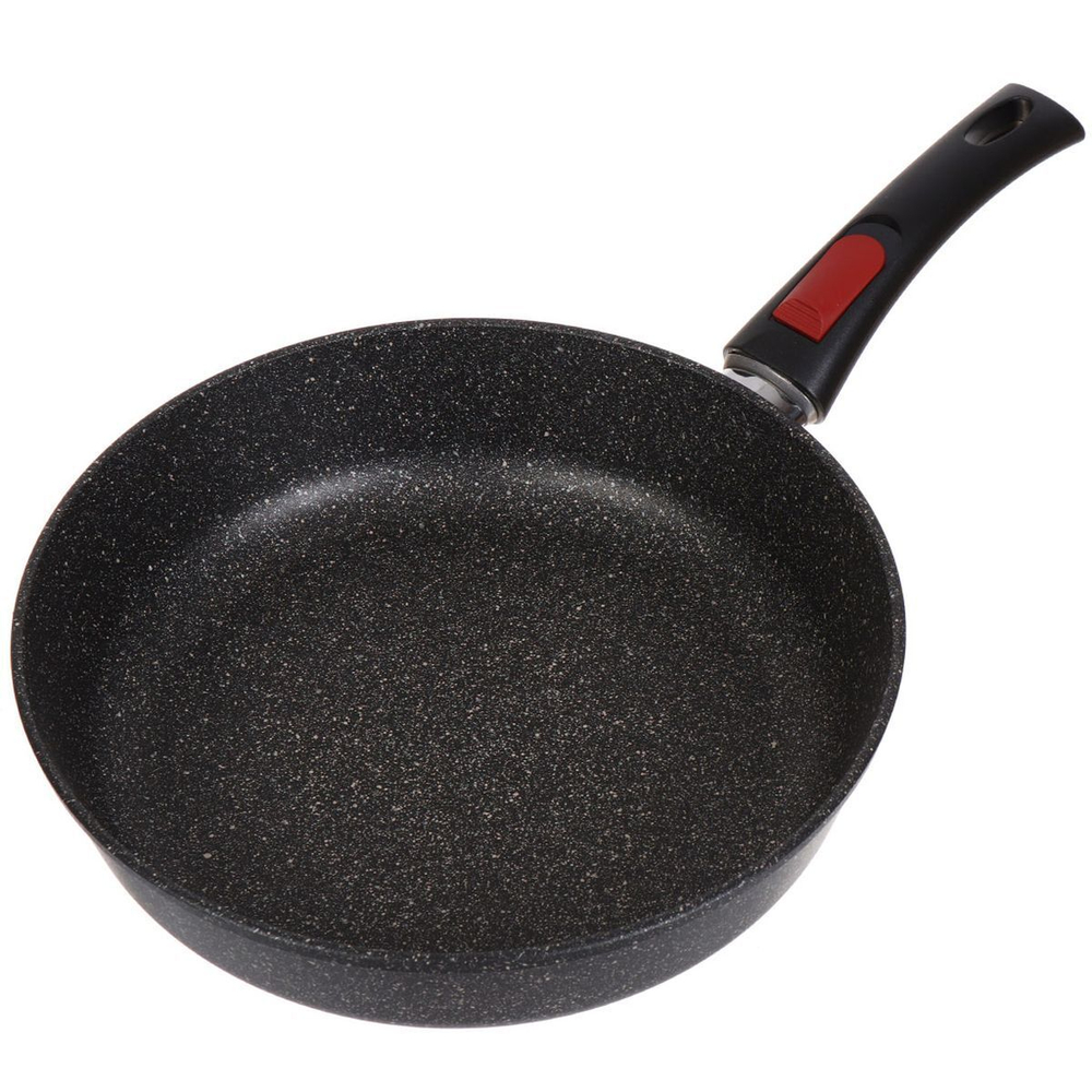 Сковорода алюминий, 28 см, антипригарное покрытие, Нева Металл Посуда, Гранит, L18028i, съемная ручка, индукция