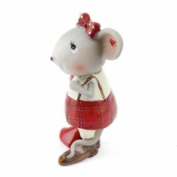 Фигурка декоративная "Мышка и любовь" 6*5*10см. (2вида) (min4) (транспортная упаковка)