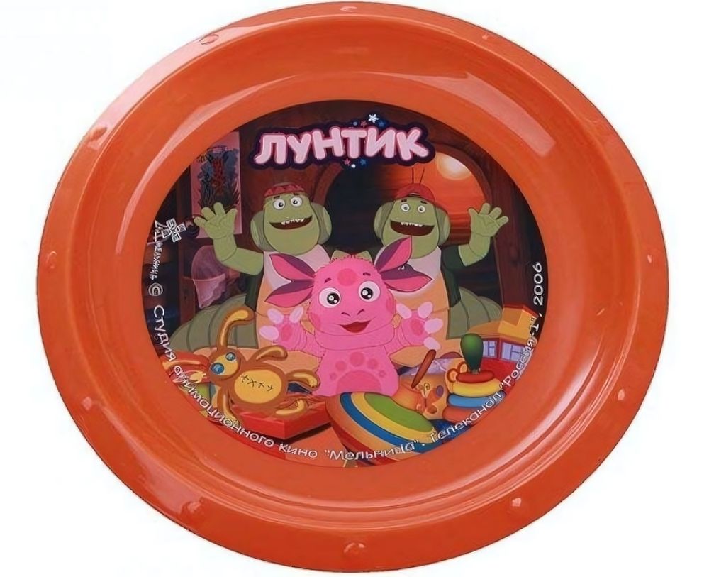 Тарелка 21,5см &quot;Лунтик&quot; пластик. (Тигрес)