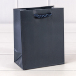 Пакет подарочный 12х15х7см Фигуры и узоры "Фактура" (Синий)