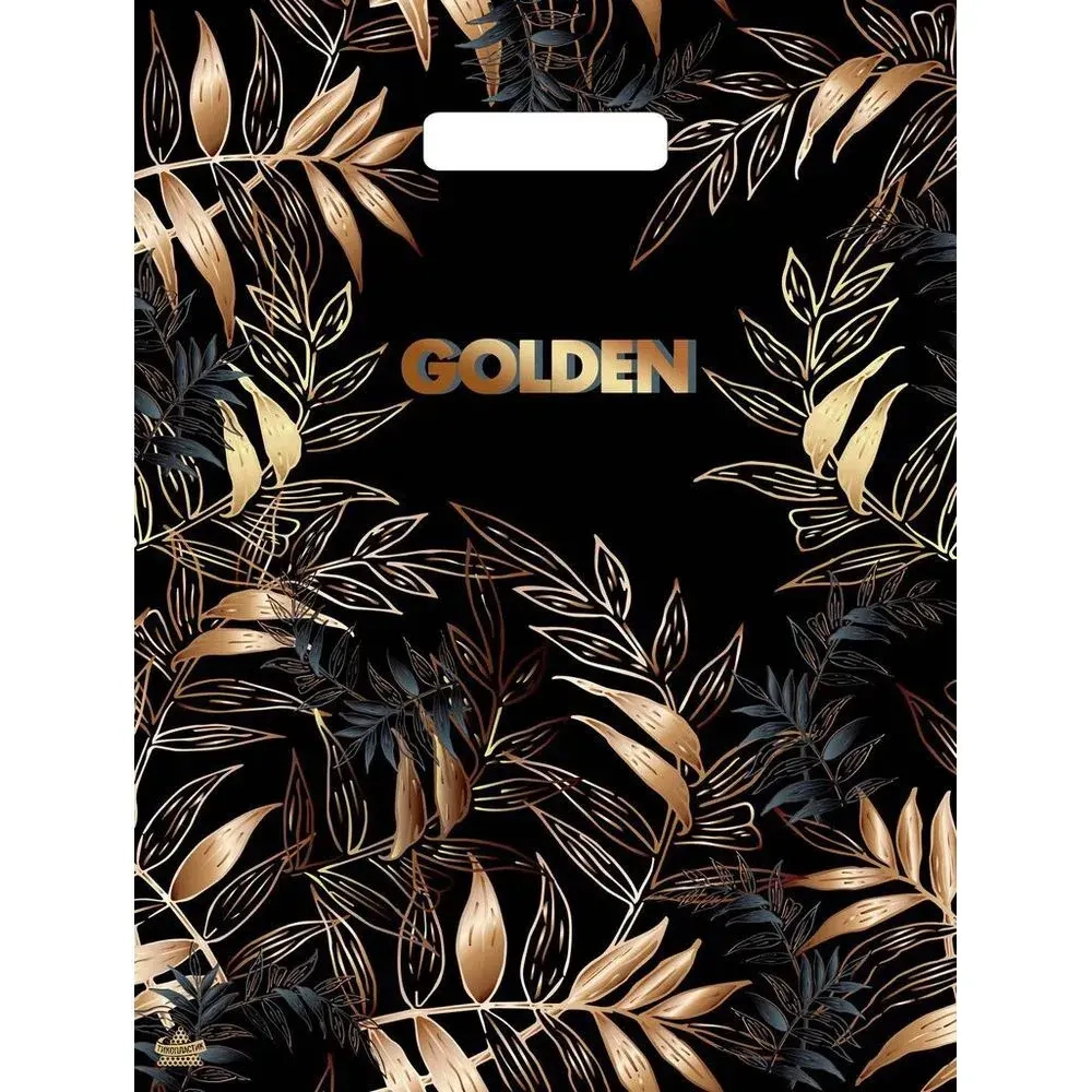 Пакет ПЭ с вырубной ручкой 31+6Тико глянец (Золотой лес) Россия (комплект 50 шт)