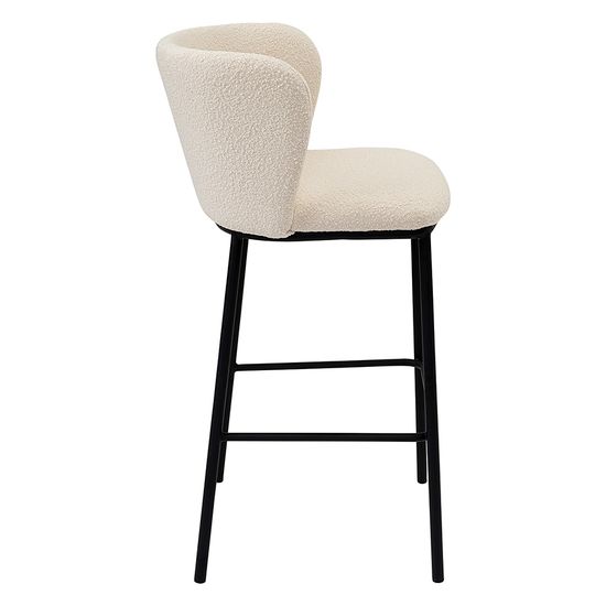 Стул барный foggy, букле, молочный