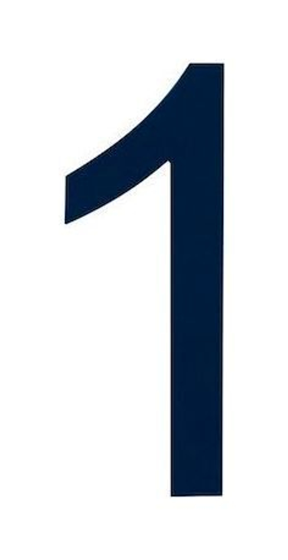 Знак номера 1, синий