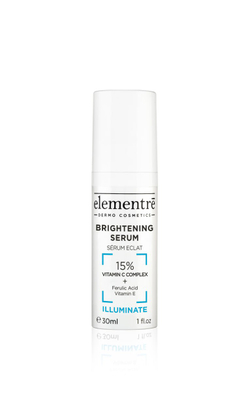 Осветляющая сыворотка с 15% витамином С 15% VITAMIN C - BRIGHTENING SERUM 30 ml от Elementrè Dermo Cosmetics, Швейцария, для кожи с тусклым и неровным тоном, при признаках фотостарения, для anti-age программ, для кожи с пигментацией и постакне, как профессиональный антиоксидантный уход