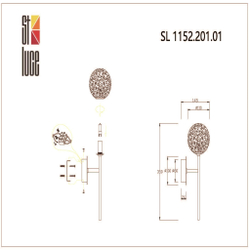 SL1152.201.01 Светильник настенный ST-Luce Золотистый/Прозрачный G9 1*5W