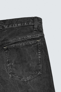 ZARA ДЖИНСОВЫЕ ШОРТЫ RELAXED FIT, УГОЛЬНЫЙ