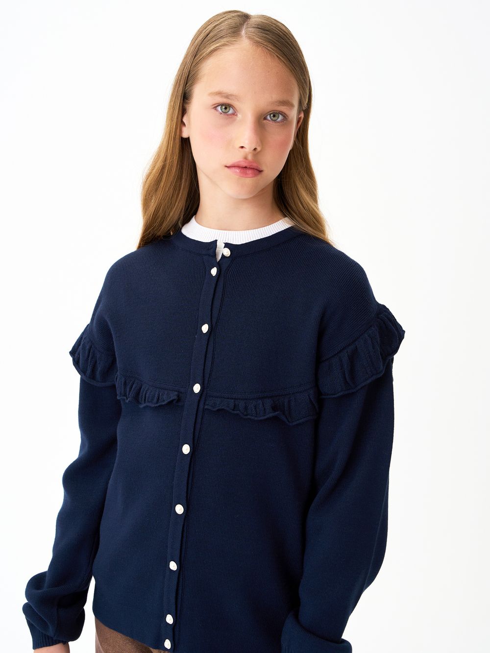 Кардиган для девочки AT1423 синий