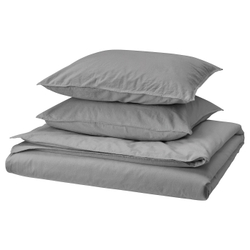 IKEA ÄNGSLILJA  (ИКЕА ÄНГСЛИЛЙА)  -  Пододеяльник и 2 наволочки, серый, 200x200/50x60 см