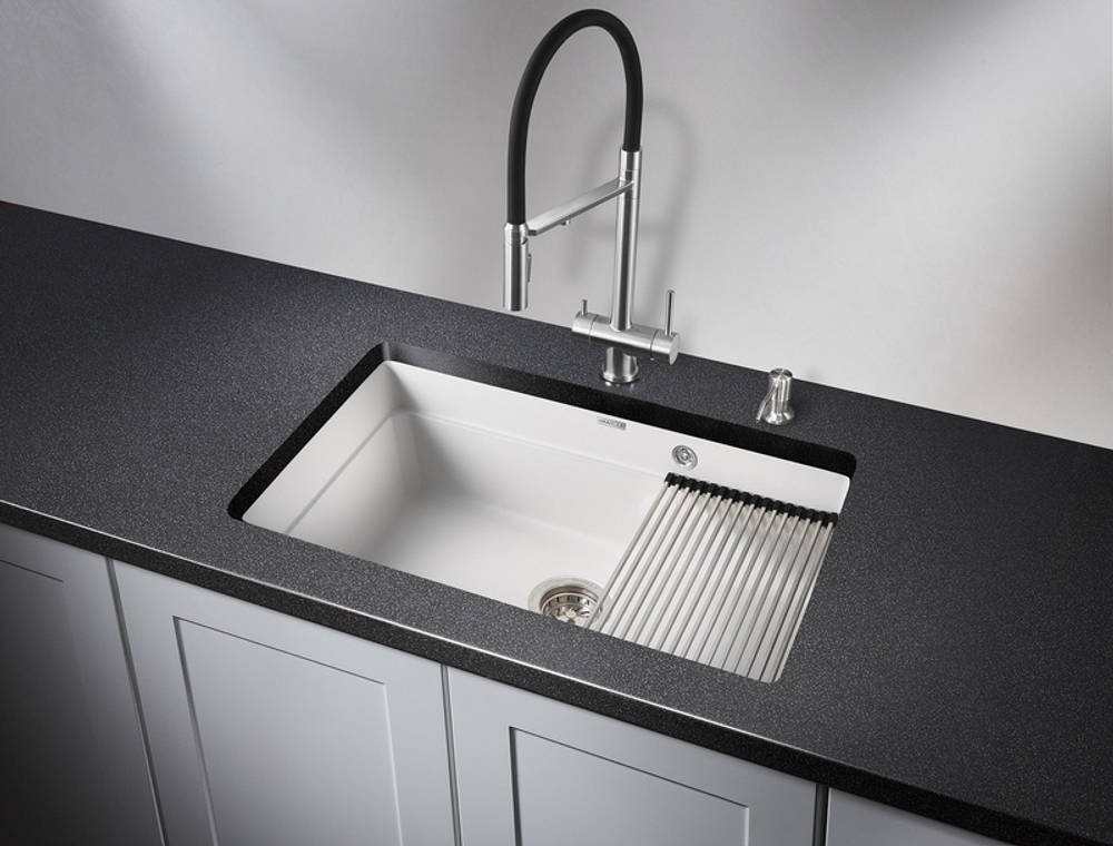 Granula KS-7303U, АРКТИК (БЕЛЫЙ), кухонная мойка, кварц