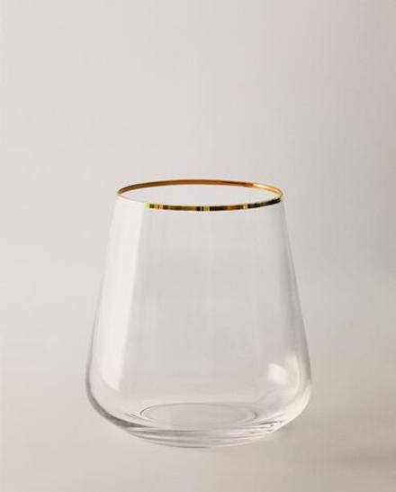 Zara Home стакан из стекла, цвет золотой, 10 см