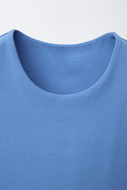 ZARA УКОРОЧЕННЫЙ ТОП НА БРЕТЕЛЯХ, ЯРКО-СИНИЙ