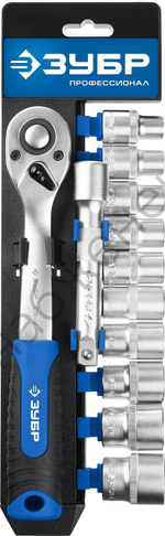ЗУБР ТР-12Б, 12 предм., (1/2″), набор торцовых, Профессионал (27647-H12)