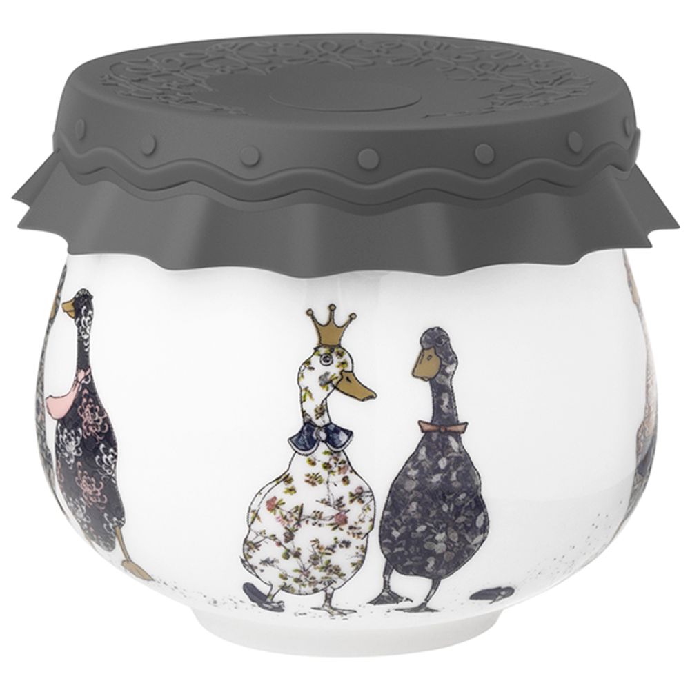 БАНКА LEFARD "FAMILY FARM" С СИЛИКОНОВОЙ КРЫШКОЙ 8*8*6,5 CM 180 МЛ