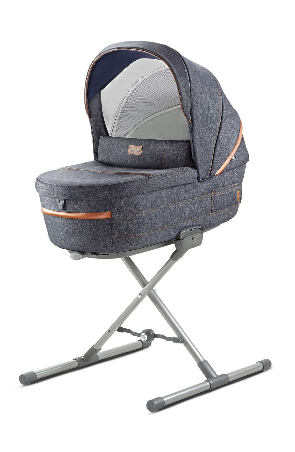 Коляска Inglesina Aptica System Duo 2 в 1 Indigo Denim на шасси Graphite Cuoio, джинсовый