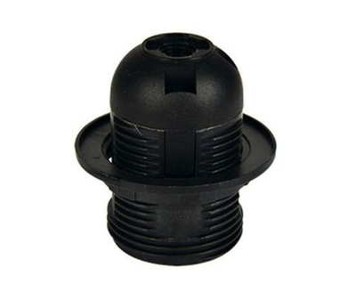 Ecola base Патрон с кольцом E27 Черный (упаковка по 10) AB7SPBEAY