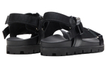 PRADA Crisscross Straps Buckle-Fastening Sandal Black