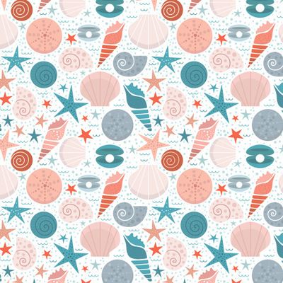 Ракушки на белом