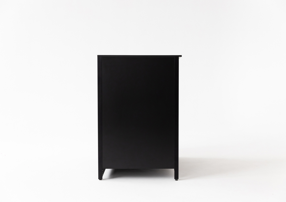 Шкаф напольный с мойкой Lounge D-10S, 60 см, черный/серый каспий