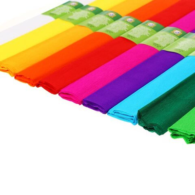 Набор бумаги крепированной Классика , рулон, 10 штук/10 цветов, 50 х 200 см, 30 г/м2