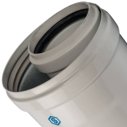 STOUT Элемент дымохода конденсац. труба  1000 мм Ø60/100 м/п PP-FE