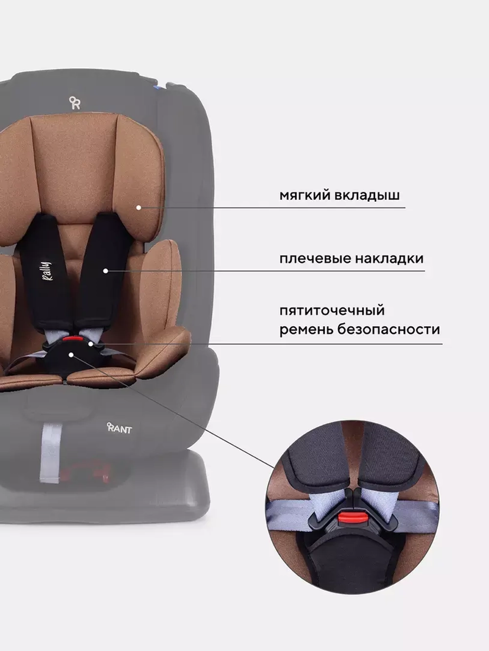 Автокресло RANT basic ZY19 "Rally" группа 0+-1-2 (0-25 кг)