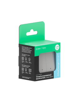 Выключатель 2-кл. AtlasDesign Smart 10А (сх. 5) L+N с подсветкой Zigbee механизм бел. SE ATN000153Z