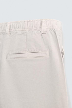 ZARA БРЮКИ STRAIGHT FIT ИЗ ТВИЛА, КАМЕННО-СЕРЫЙ