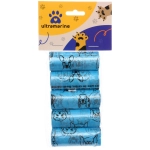 Пакеты для уборки за собакой в наборе 5шт, рис. собачки, цвет синий Ultramarine (1*15шт)