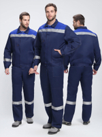 Костюм Лигор-1 СОП К. (тк.Смесовая,210) брюки, т.синий/васильковый