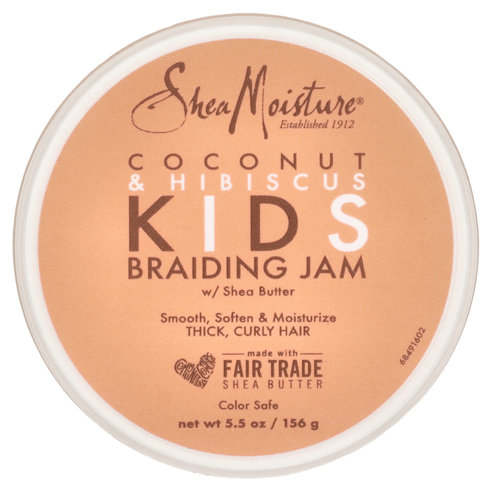 SheaMoisture, Kids Braiding Jam, кокос и гибискус с маслом ши, 156 г (5,5 унции)
