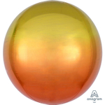 Шар фольгированный Сфера 3D 40 см (Оранжевый)