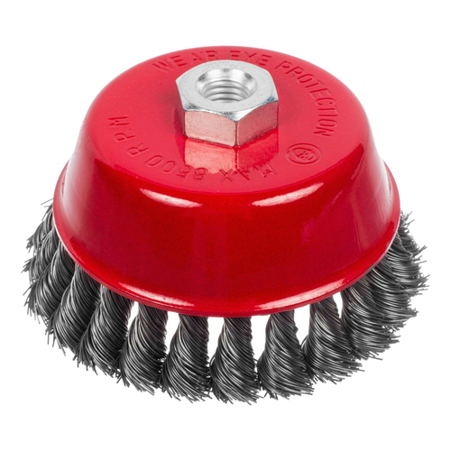 45-2-912 Щетка-крацовка чашечная, витая стальная проволока, посадочная гайка М14, 125мм, (шт.)