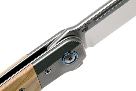 Складной нож MKM "CLAP" MKM/LS01 OT c клинком из стали Böhler M390 Microclean®, рукоять дерево (Олива) / титан