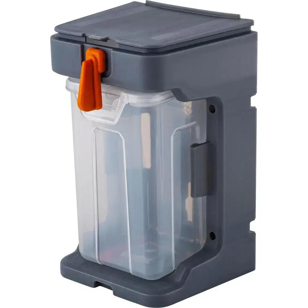 Лоток для метизов Blocker Expert подвесной с крепежом малый с крышкой серо-свинцовый/оранж