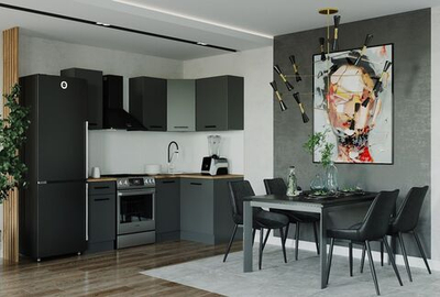 Кухонный гарнитур угловой Латте 2000х1200 (38мм)