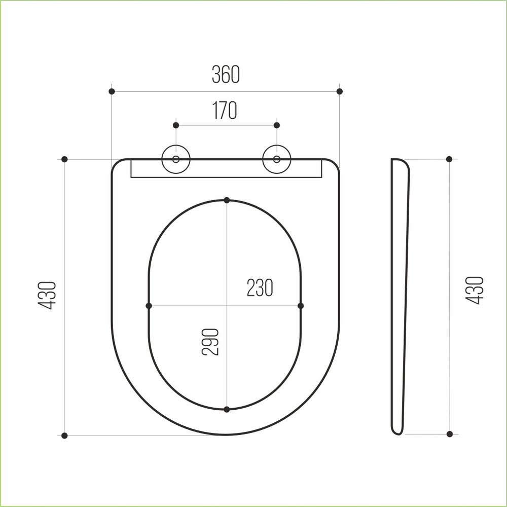 Сиденье для унитаза  WAVE NORD полипропилен, микролифт, БЕЛЫЙ глянец