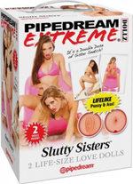 Две куколки для любви с реалистичной вагиной и анусом Slutty Sisters (Цвет: светлокожие)