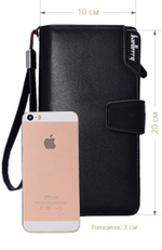 Портмоне мужское чёрное Baellerry Business из искусственной кожи 00100513C